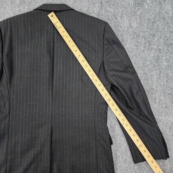Hickey Freeman Blazer Mens 38R Gray Pinstripe Wool Sport Coat 2 Button USA Union - Picture 10 of 16